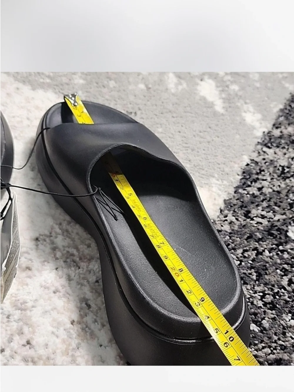 Zara Black Chunky Platform Slide Sandals - Picture 7 of 9